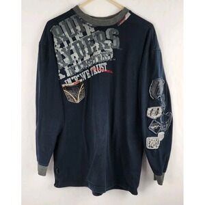 Vintage 90s Y2K Ruff Ryders DMX Long Sleeve‎ Rap Tee Patches Size Large